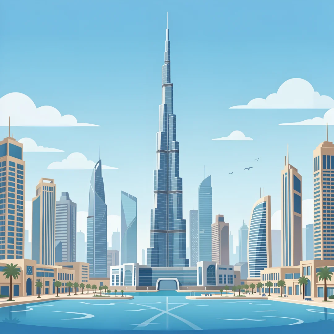 Step 3: Illustration for step: Set clear goals related to tel me about dubai, professional educational style