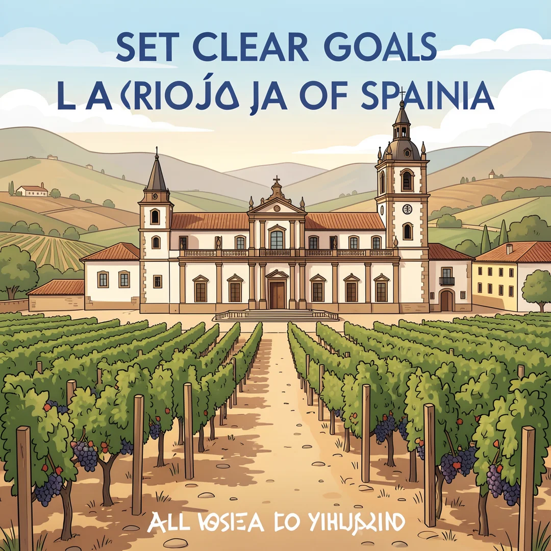 Step 3: Illustration for step: Set clear goals related to tel me about la rioja of spain, professional educa