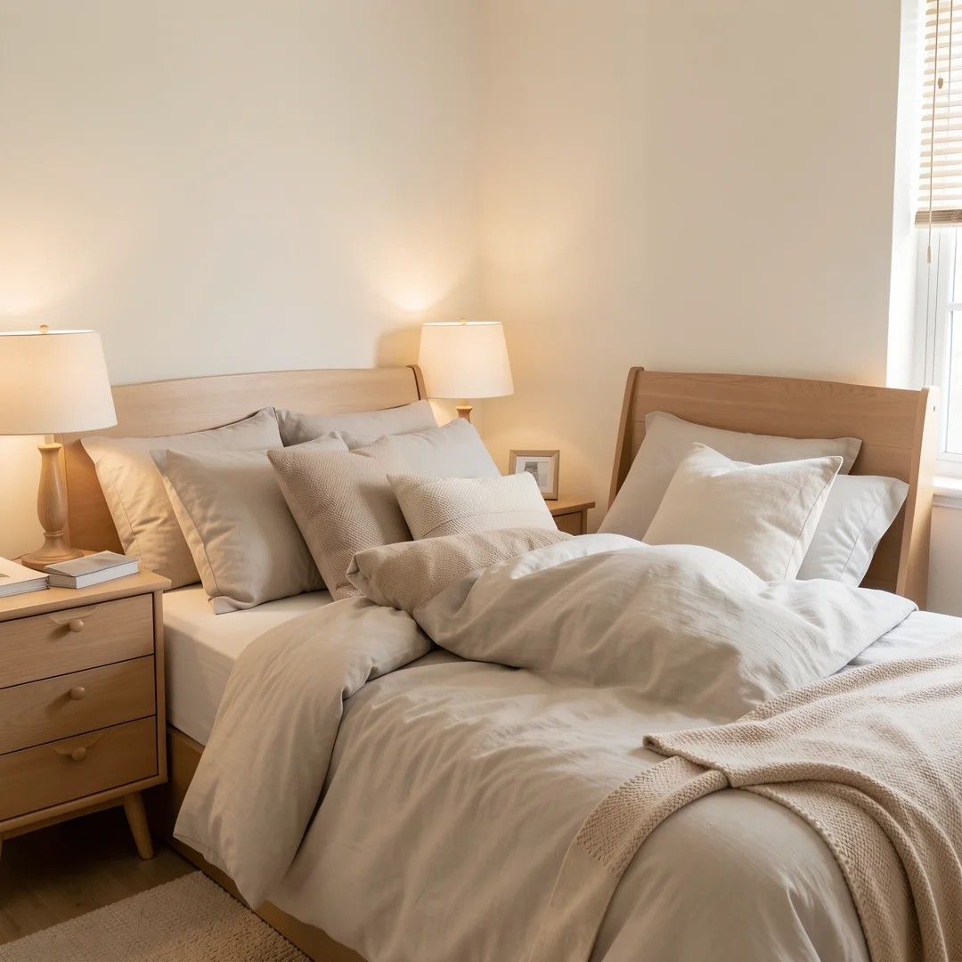 Step 5: Peaceful bedroom setup promoting quality sleep hygiene for men over 60 health