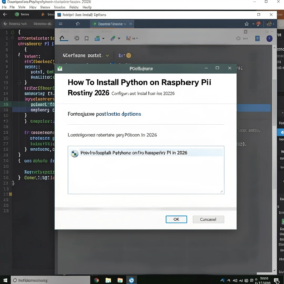 Step 6: Technical tutorial screenshot: Configure post-install options for How To Install Python on Raspberry
