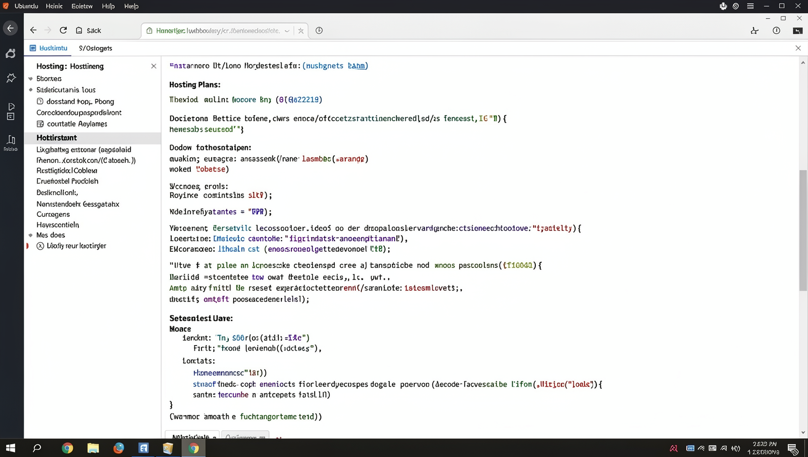 Screenshot of Hostinger's hosting plans page on a Linux desktop environment.