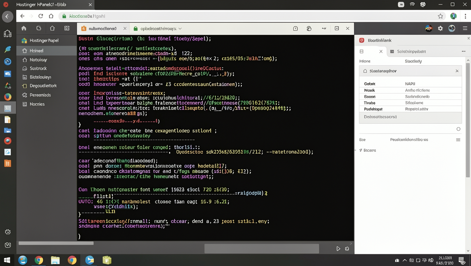 Screenshot of Hostinger hPanel showcasing a Linux desktop interface.