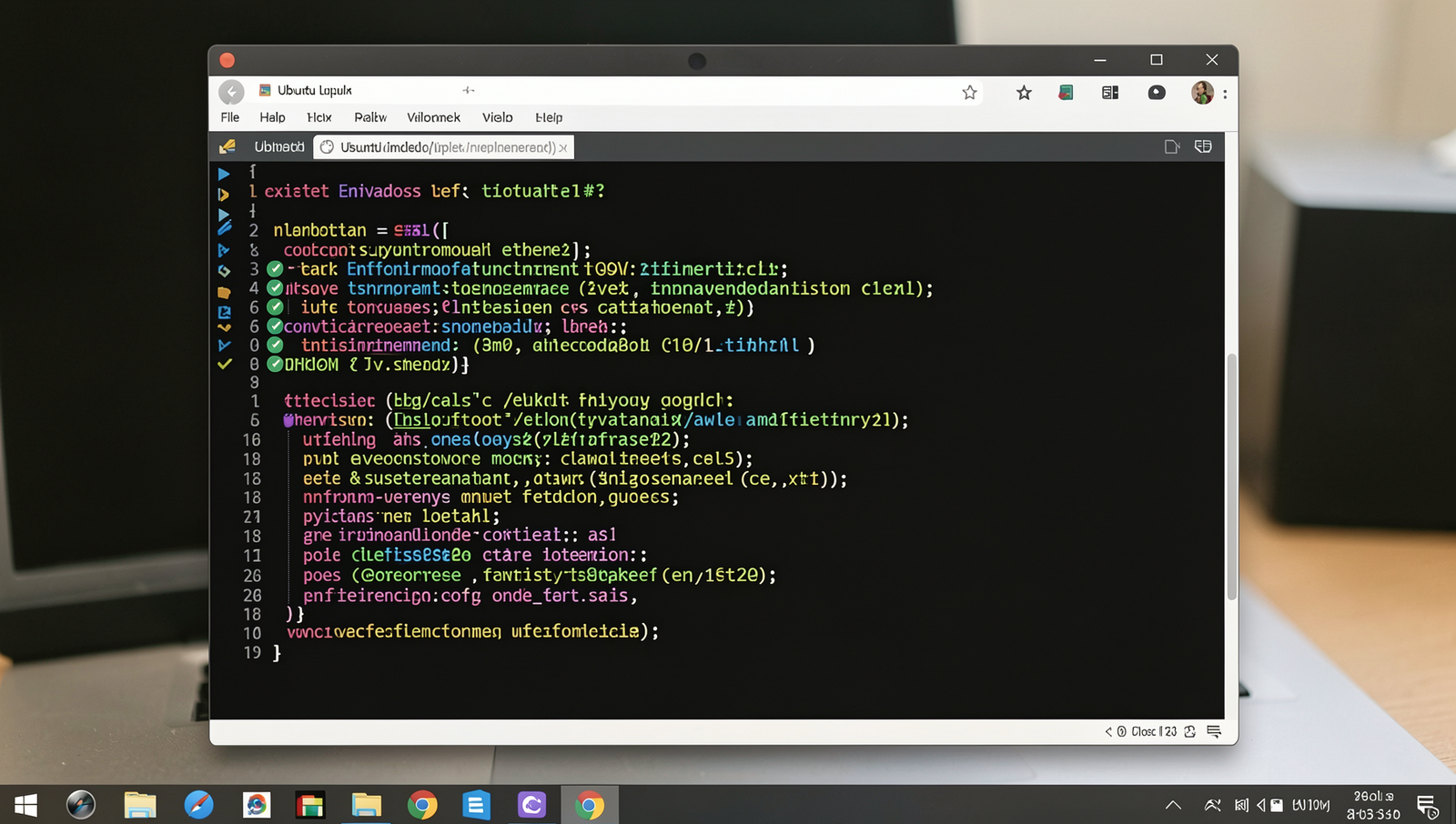 Detailed image of a Linux desktop showing environment variable setup in a terminal.