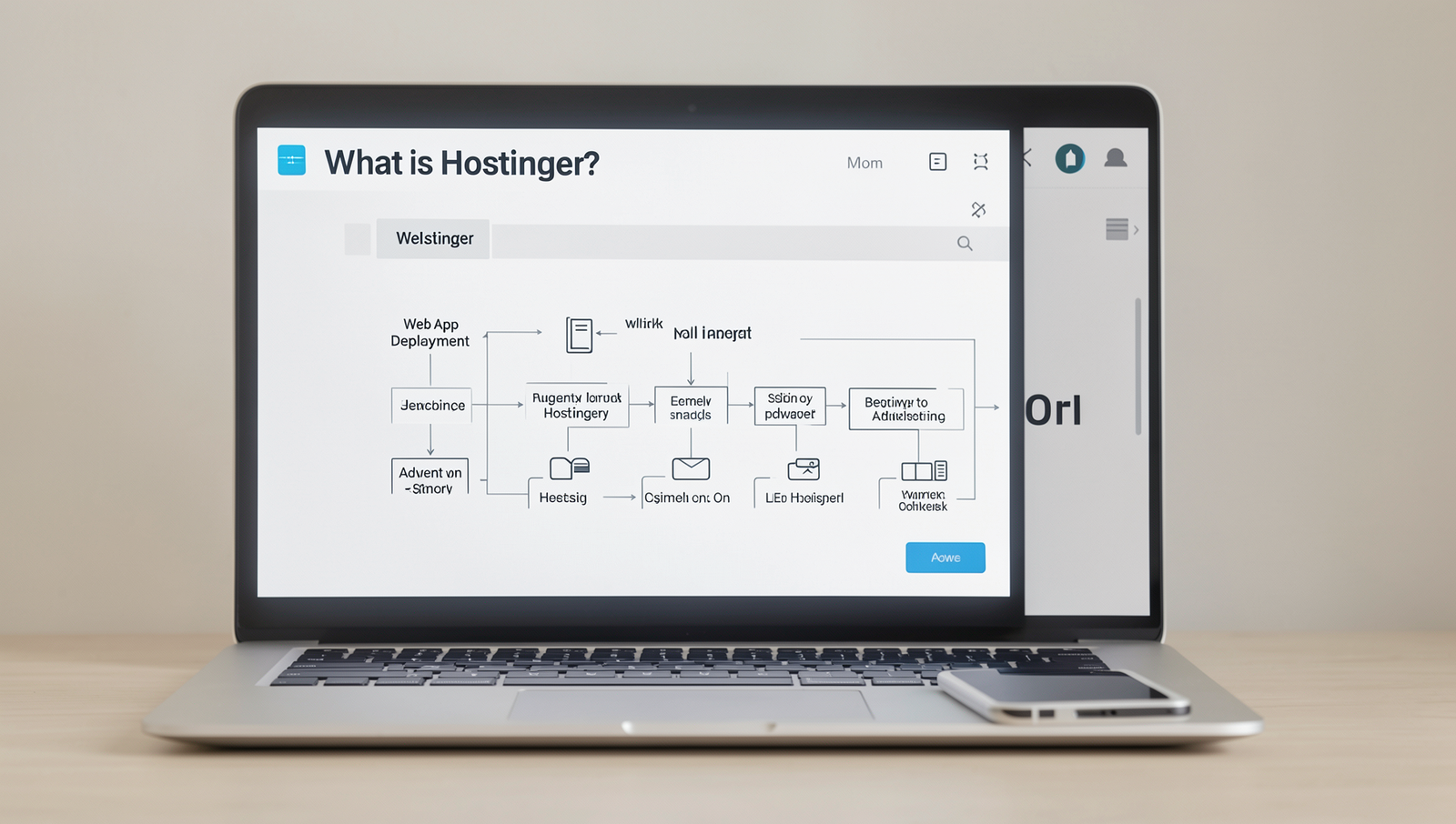 Diagram illustrating Hostinger web app deployment process for beginners and advanced users.