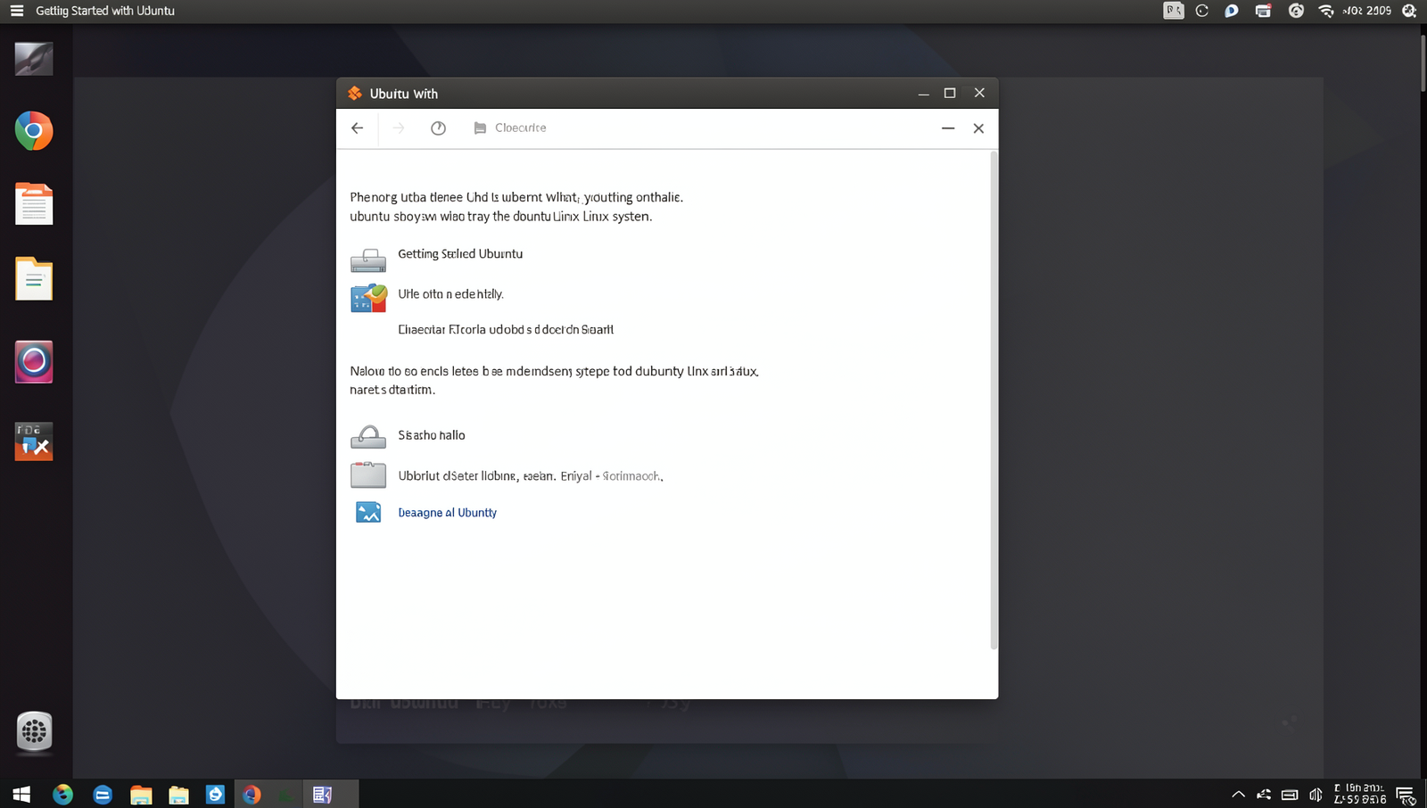 Screenshot of the Ubuntu desktop interface showcasing its user-friendly layout.