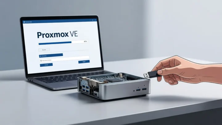Featured image: Professional featured image for: Install Proxmox Lates on Mini Pc Detailed Step by Step Guide: Every