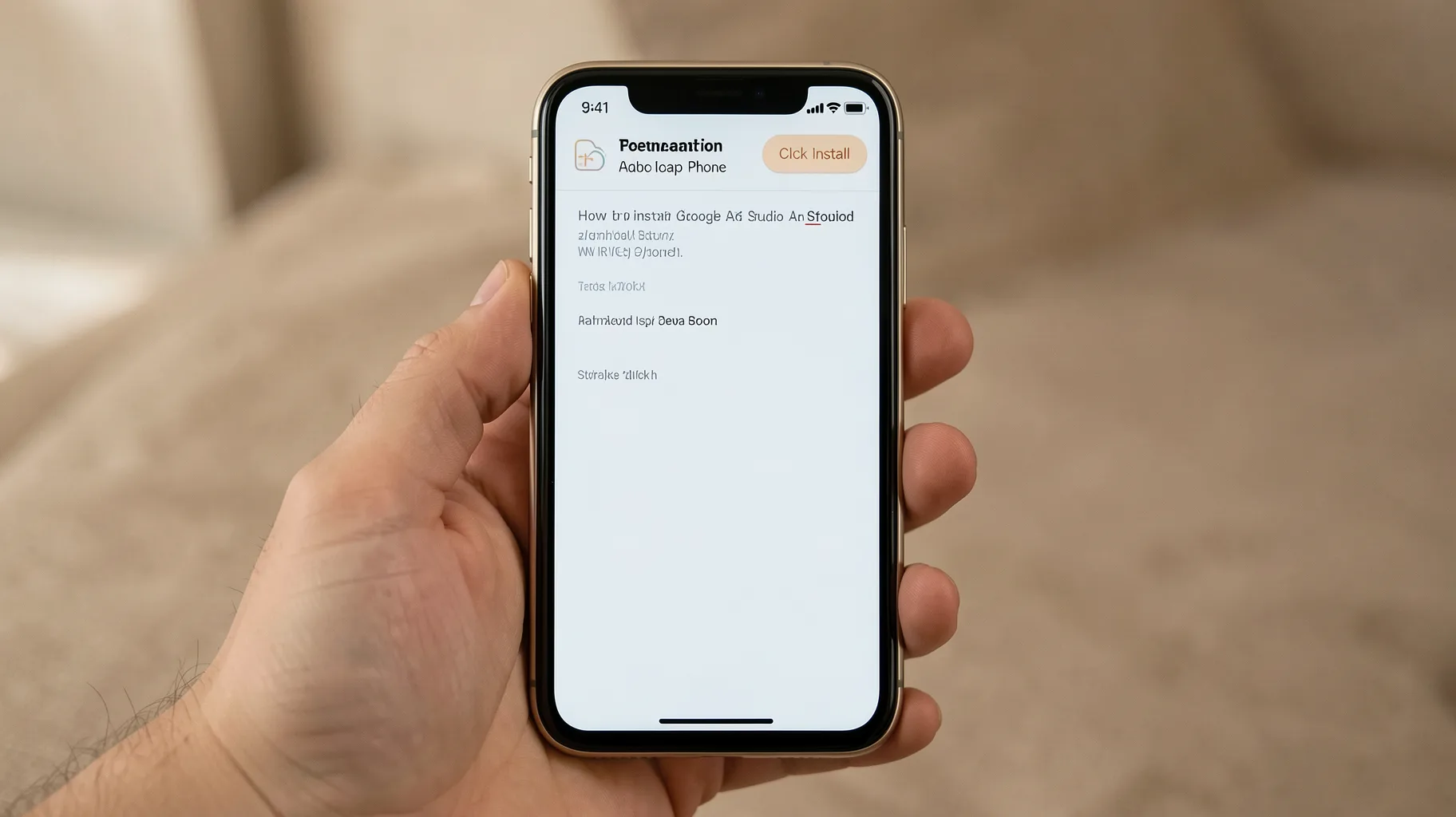Click the install button on the top right corner — visual for phone