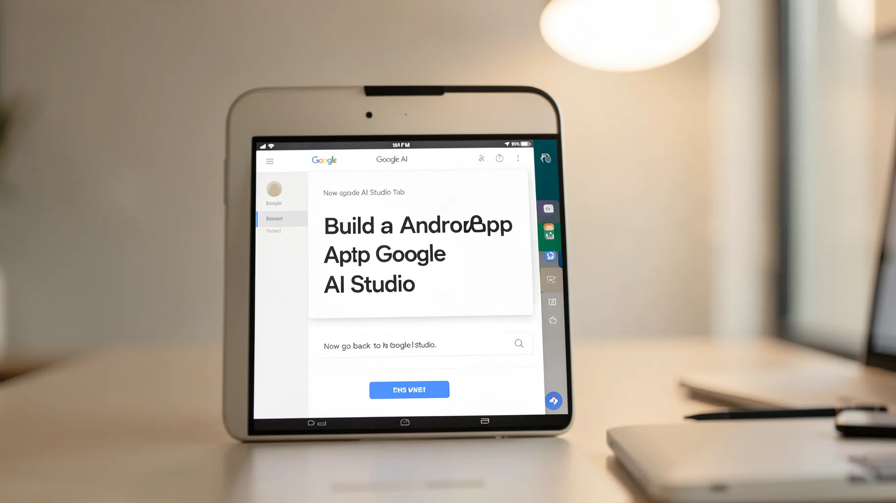 Now go back to the Google AI Studio tab — visual for now
