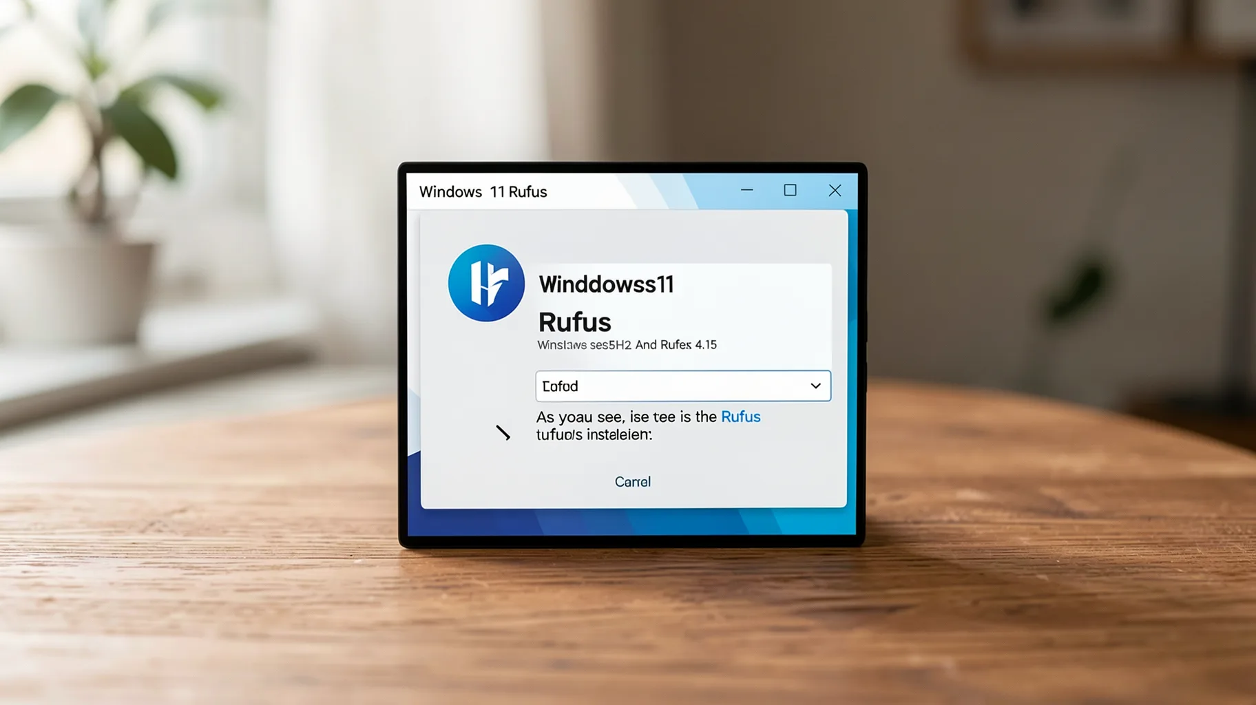 As you can see, here is the Rufus installer — visual for windows