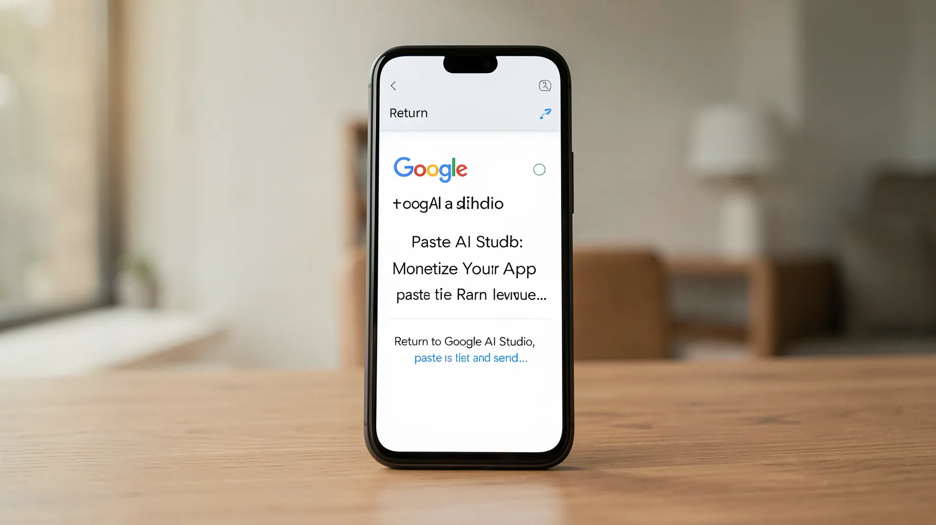 Return to Google AI Studio, paste the ID and send… — visual for app