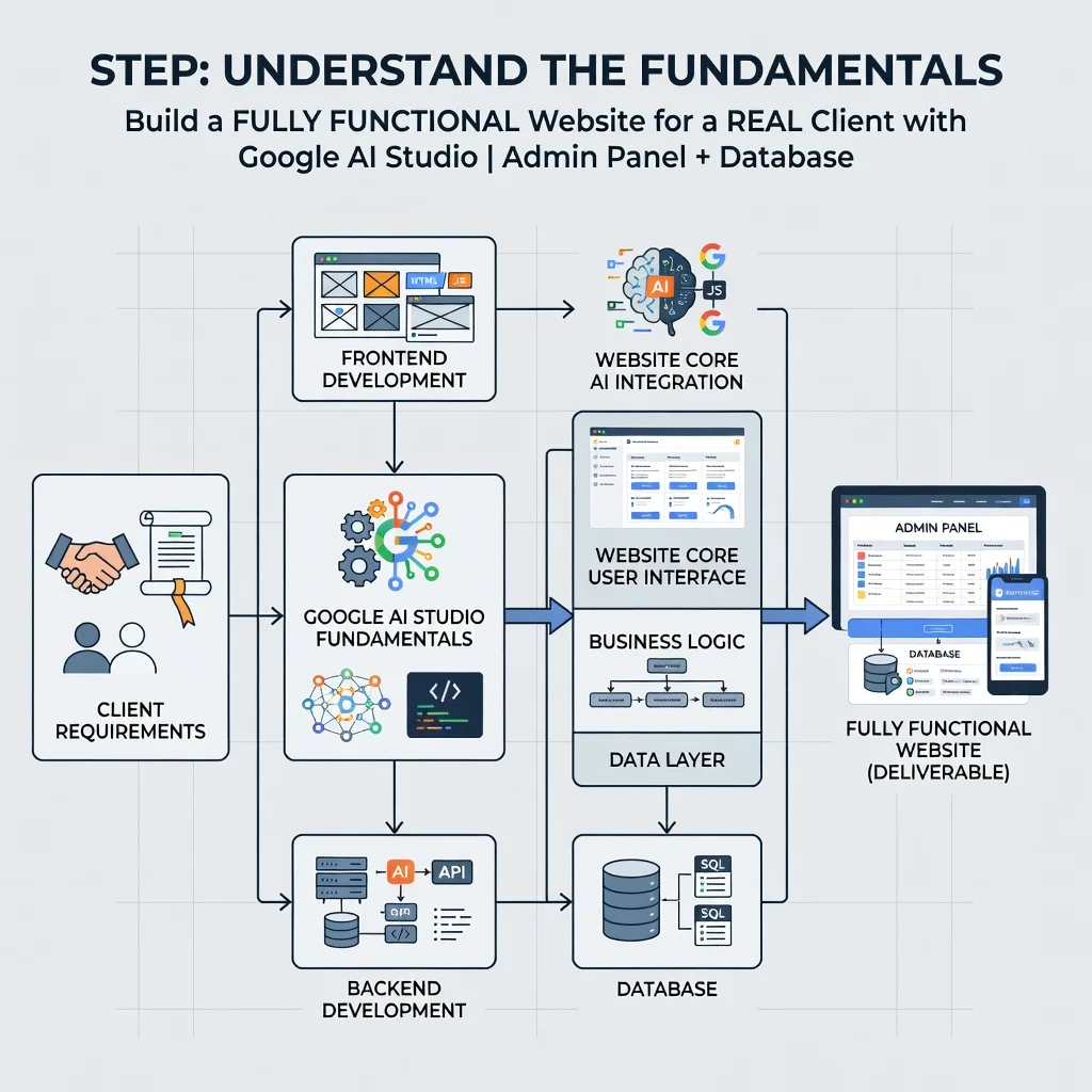 Step 1: Illustration for step: Understand the fundamentals related to Build a FULLY FUNCTIONAL Website for a