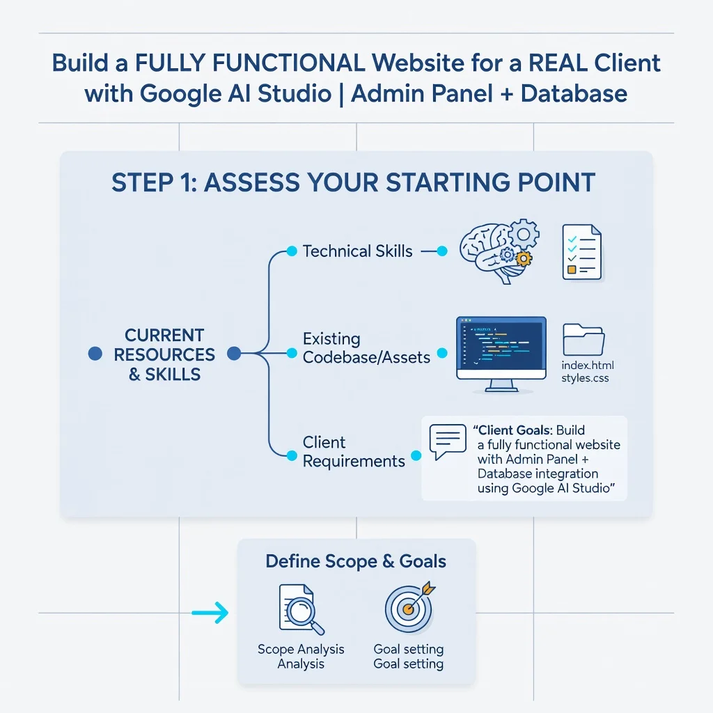 Step 2: Illustration for step: Assess your starting point related to Build a FULLY FUNCTIONAL Website for a
