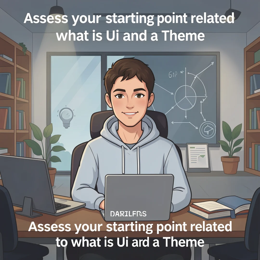 Step 2: Illustration for step: Assess your starting point related to what is ui and a theme, professional ed
