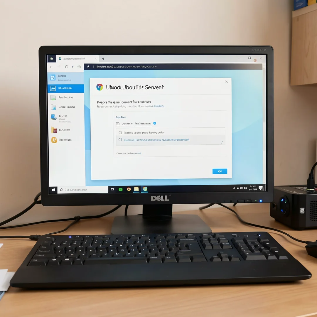 Step 2: Technical tutorial screenshot: Prepare the environment for install ubuntu server on mini pc dell, co