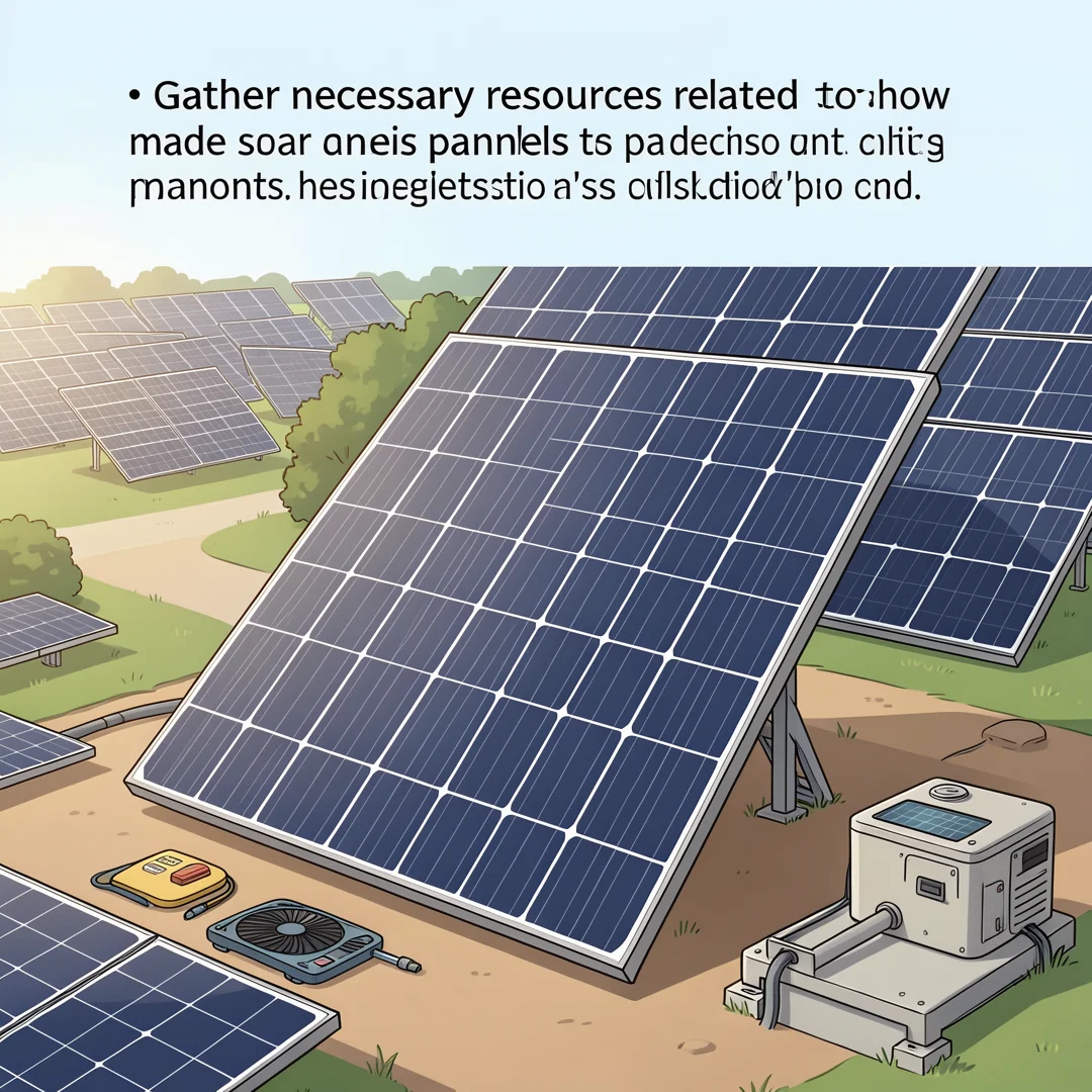 Step 4: Illustration for step: Gather necessary resources related to how made solar pannels, professional ed