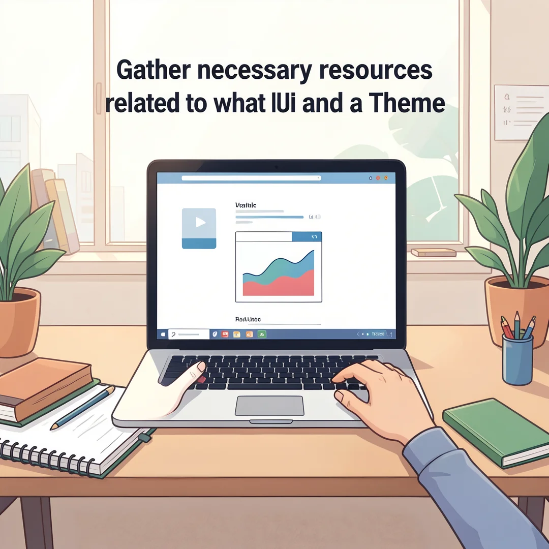 Step 4: Illustration for step: Gather necessary resources related to what is ui and a theme, professional ed