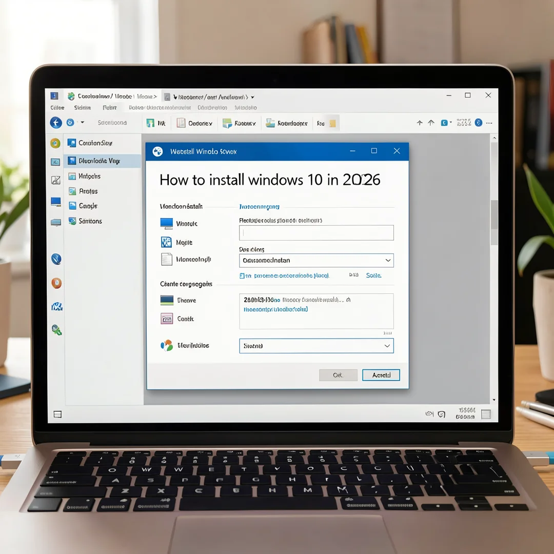Step 5: Technical tutorial screenshot: Verify the installation for How to install windows 10 in 2026, comput