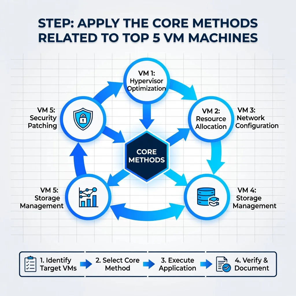 Step 5: Illustration for step: Apply the core methods related to top 5 vm matchines, professional educationa