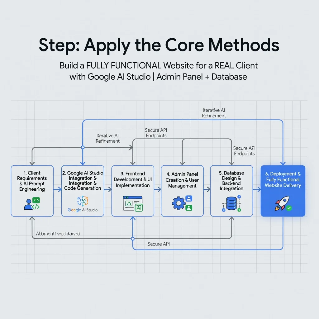 Step 5: Illustration for step: Apply the core methods related to Build a FULLY FUNCTIONAL Website for a REAL