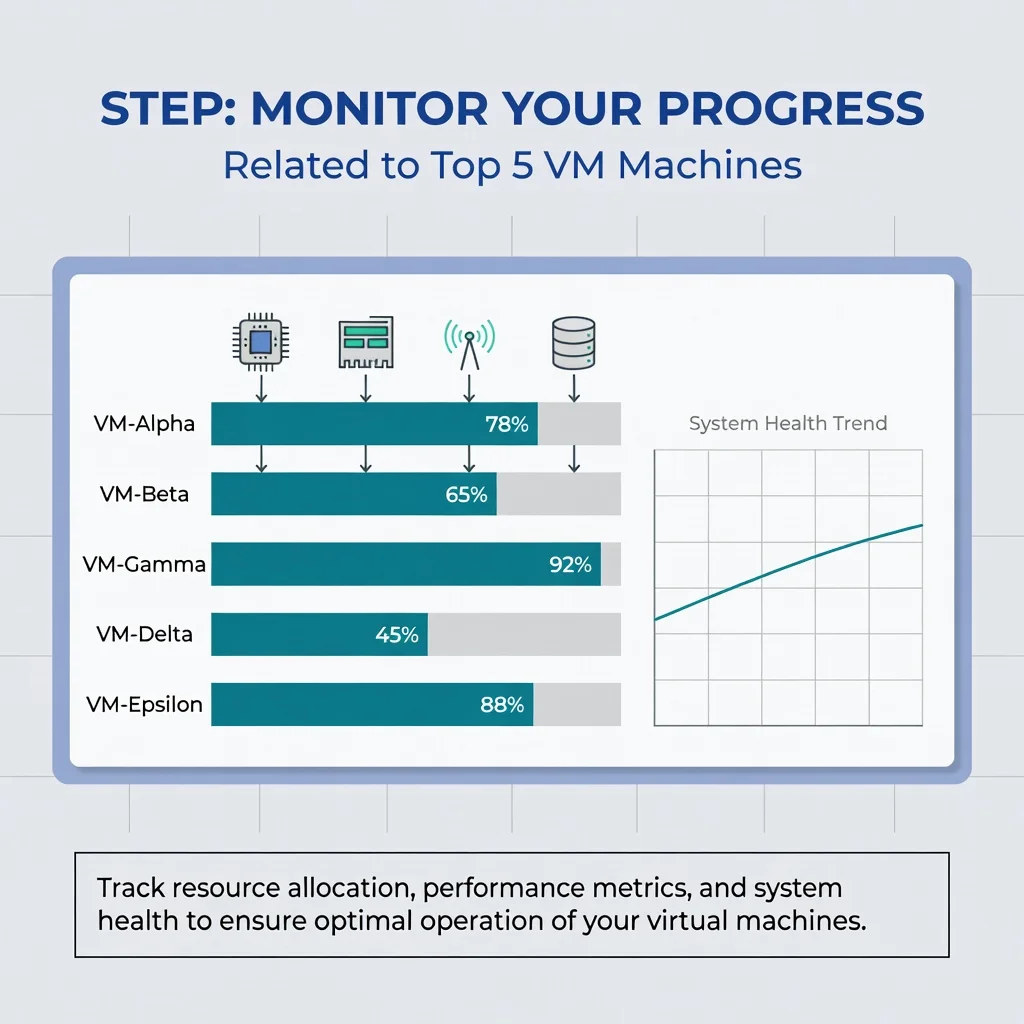 Step 6: Illustration for step: Monitor your progress related to top 5 vm matchines, professional educational