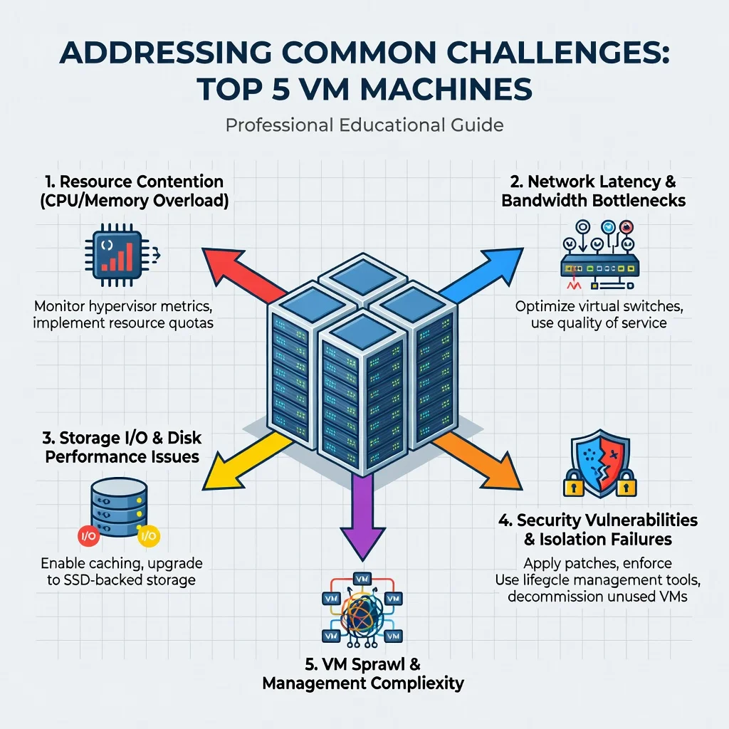Step 7: Illustration for step: Address common challenges related to top 5 vm matchines, professional educati