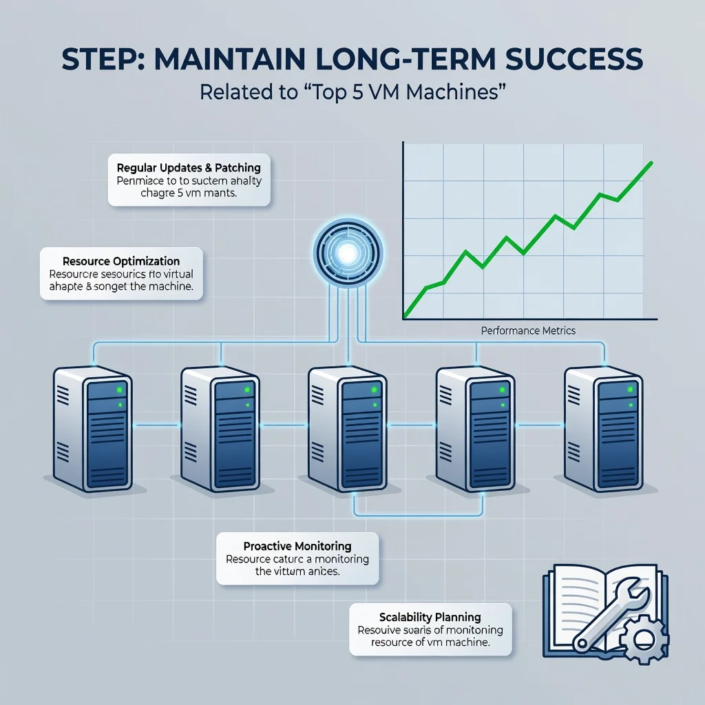 Step 8: Illustration for step: Maintain long-term success related to top 5 vm matchines, professional educat