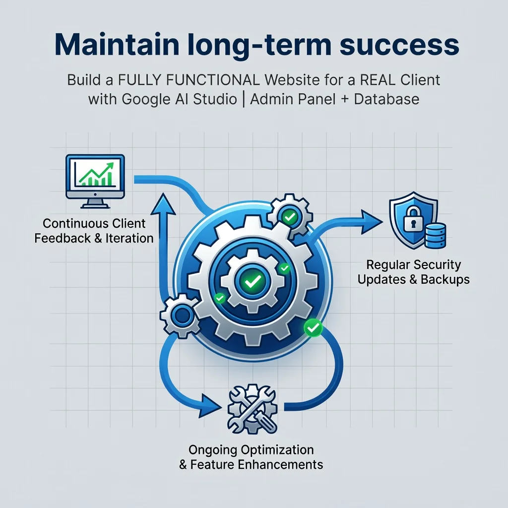Step 8: Illustration for step: Maintain long-term success related to Build a FULLY FUNCTIONAL Website for a