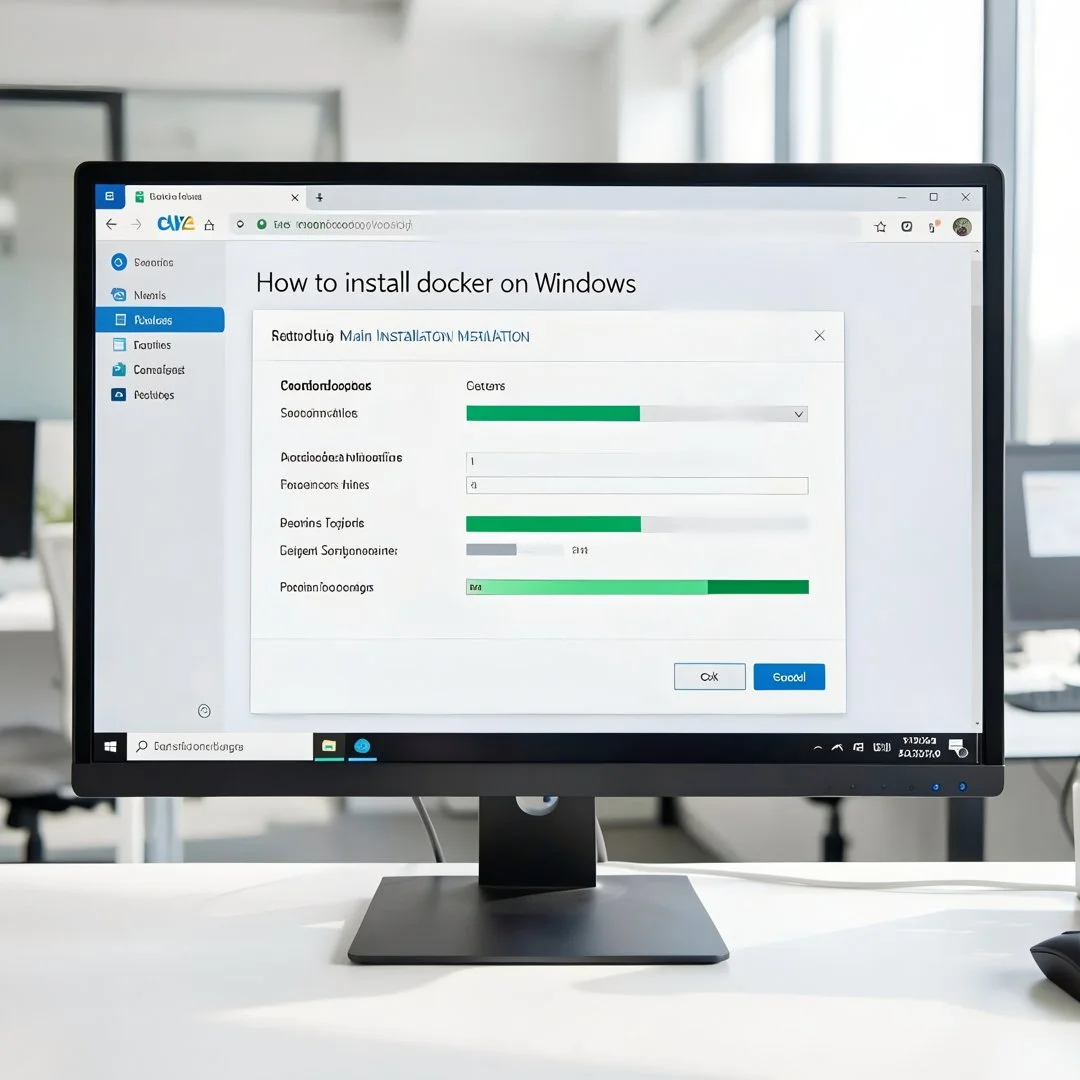 Step 4: Technical tutorial screenshot: Run the main installation procedure for How to install docker on wind