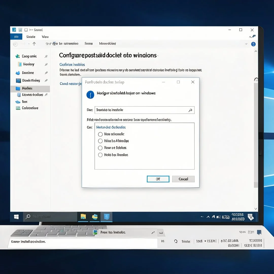 Step 6: Technical tutorial screenshot: Configure post-install options for How to install docker on windows,