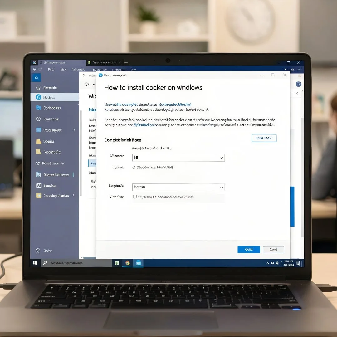 Step 7: Technical tutorial screenshot: Test the complete workflow for How to install docker on windows, comp